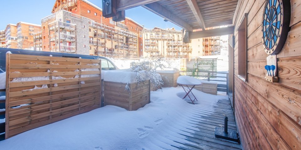 terrasse en hiver