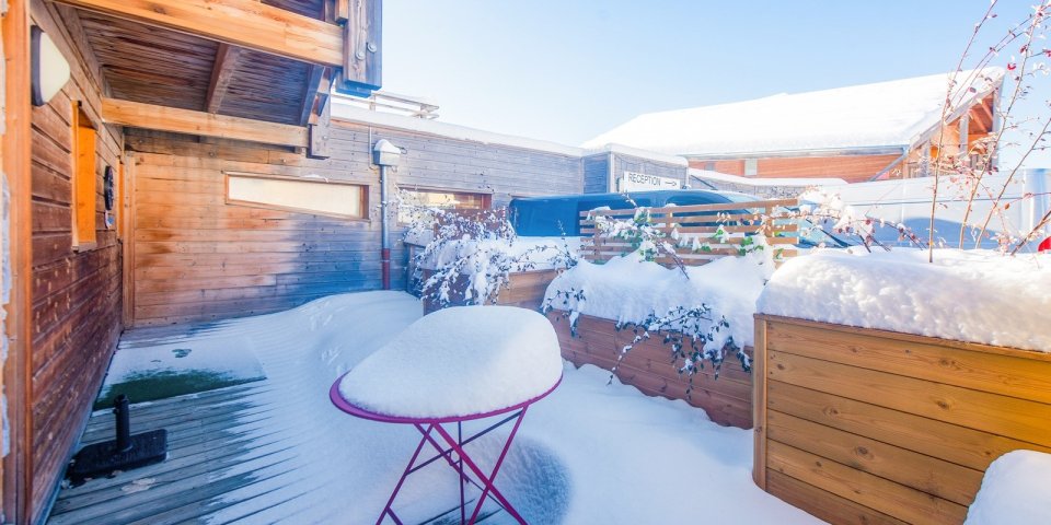 terrasse coté réception